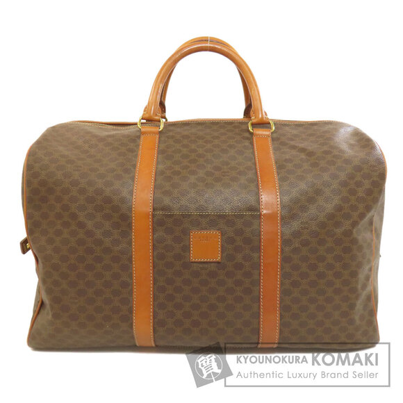 Celine Handbags - Celine Macadam Boston Leather Brown Boston bag